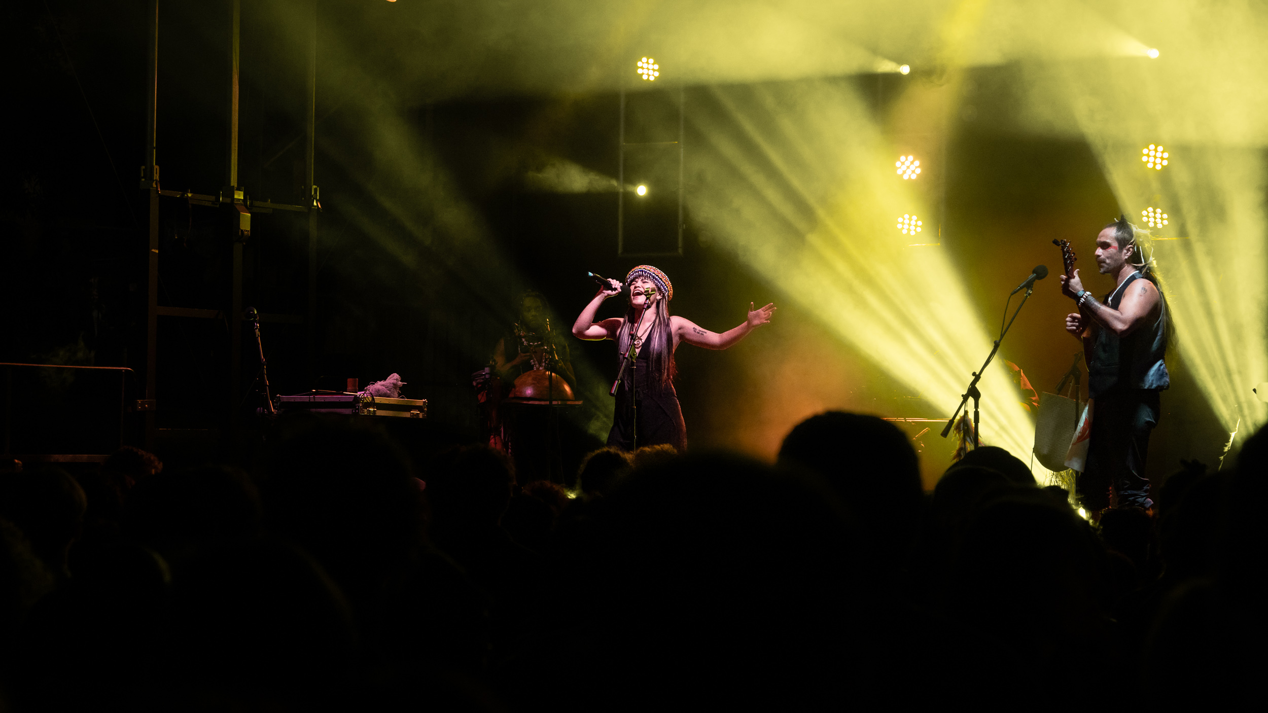 Small Island Big Song perform on stage during Artisti in Piazza festival, 2026
